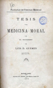 Tesis 00854 Medicina moral Guemes Luis D 1879