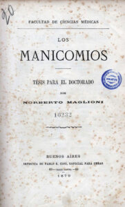 Tesis 00854 Los manicomios Maglioni Norberto 1879